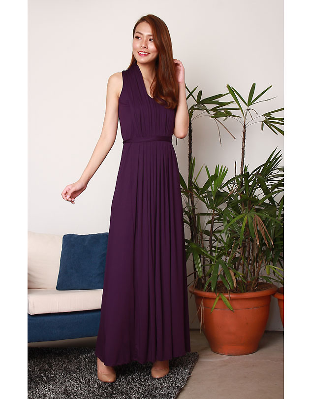 Marilyn Maxi Dress in Velvet Purple